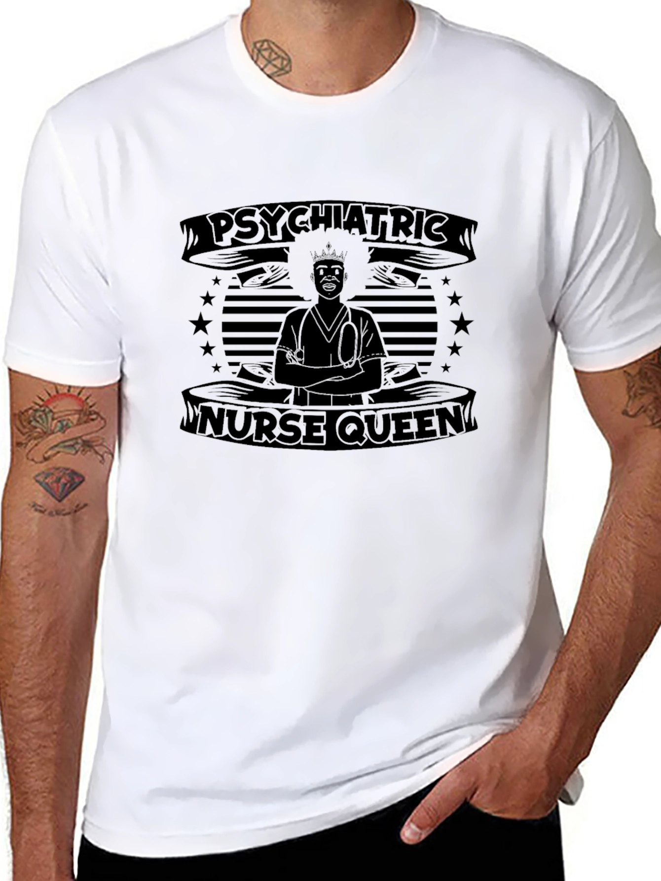 Psychiatric Nurse Queen T-Shirt
