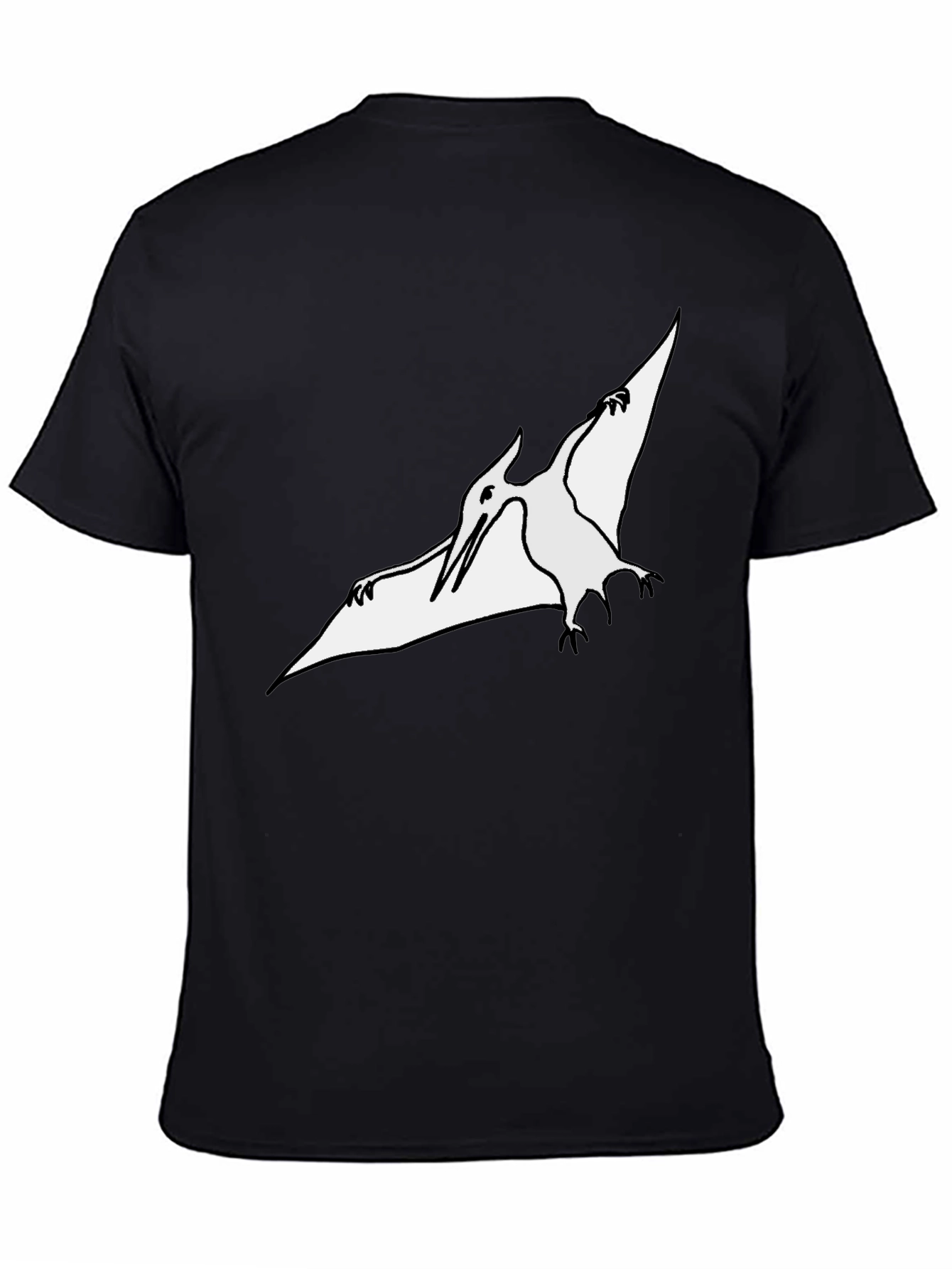 Pterodactyl Graphic Tee - Black Cotton T-Shirt