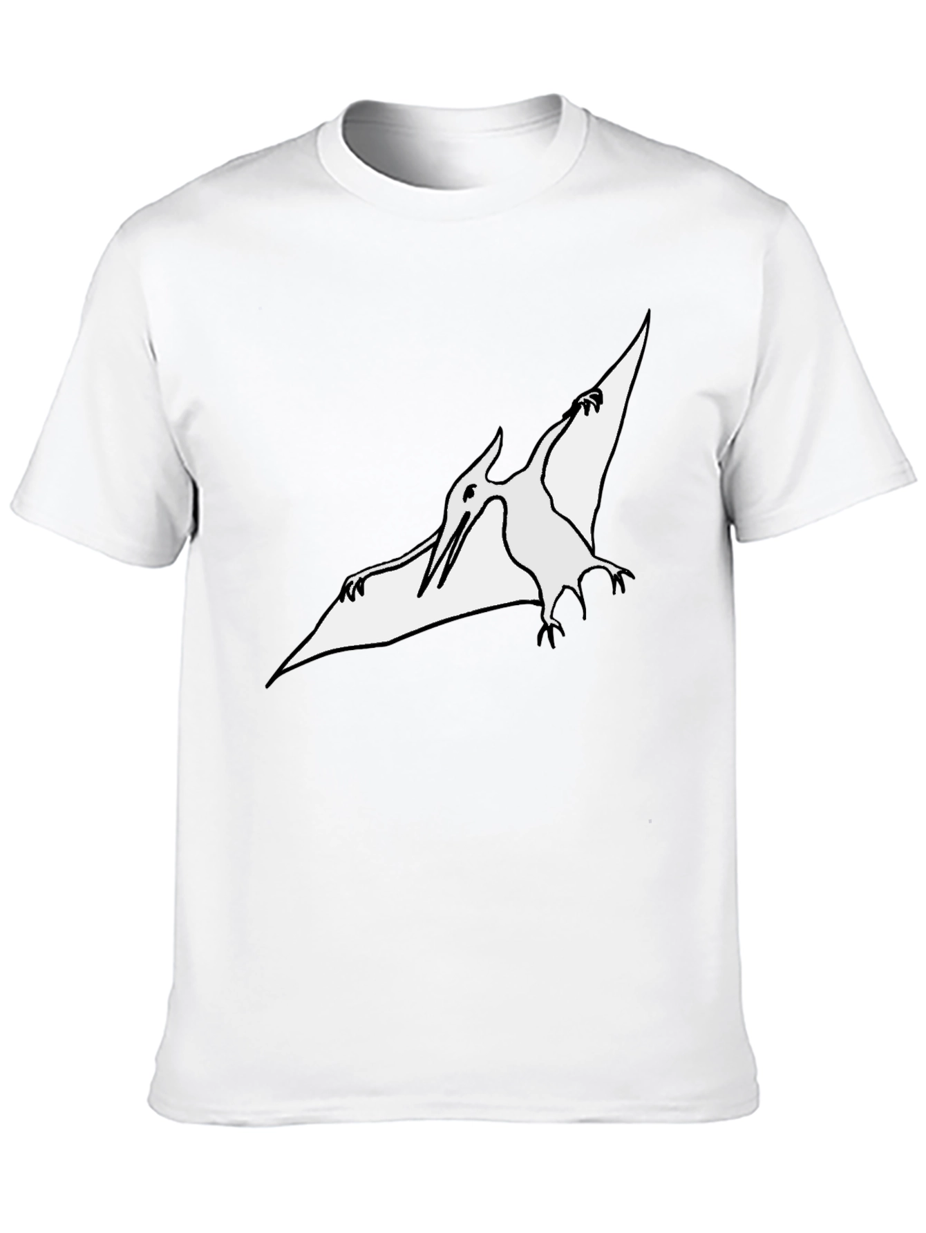 Pterodactyl Graphic Tee - Black Cotton T-Shirt