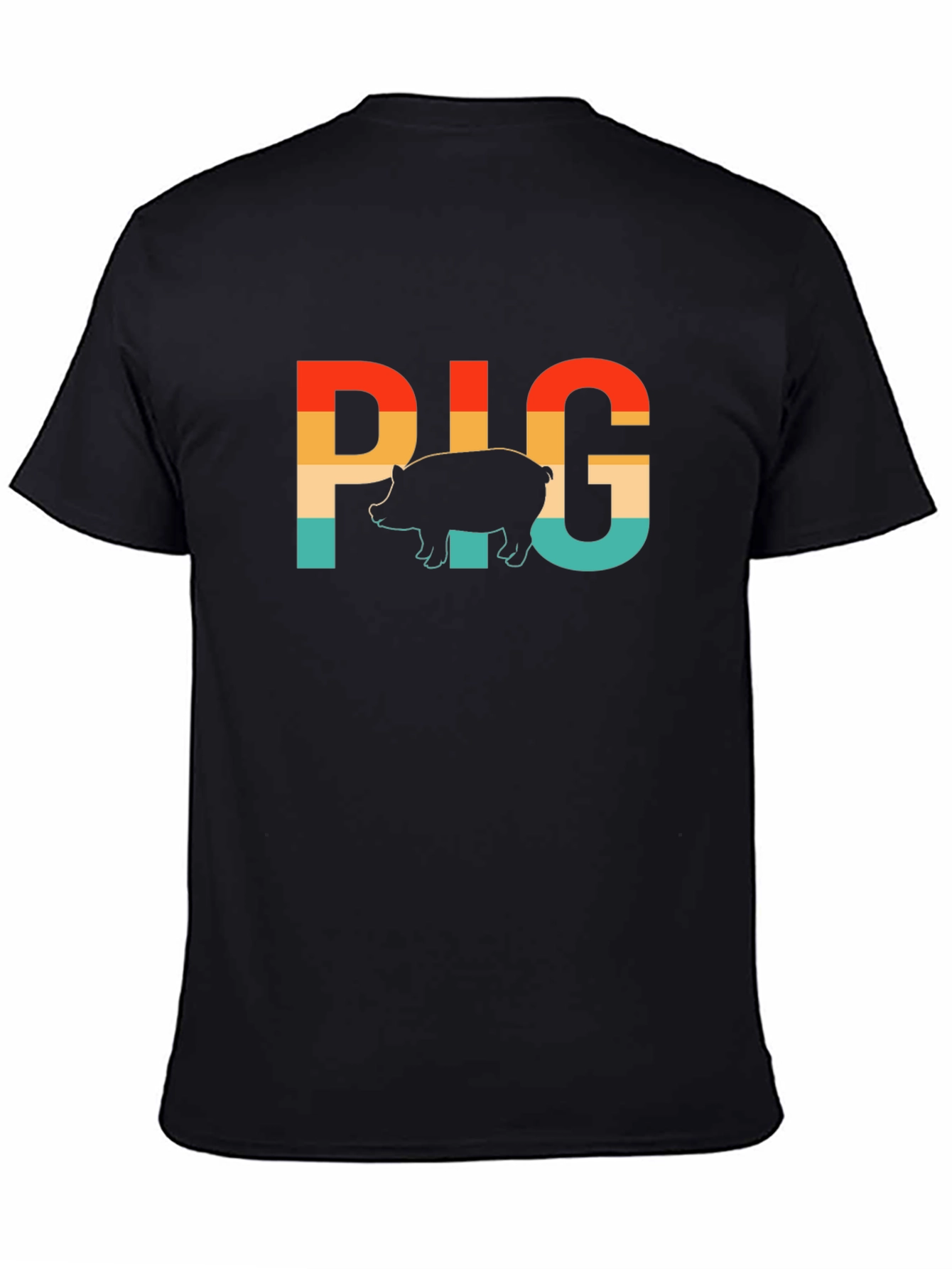Retro Pig Graphic T-Shirt - Farm Animal Tee