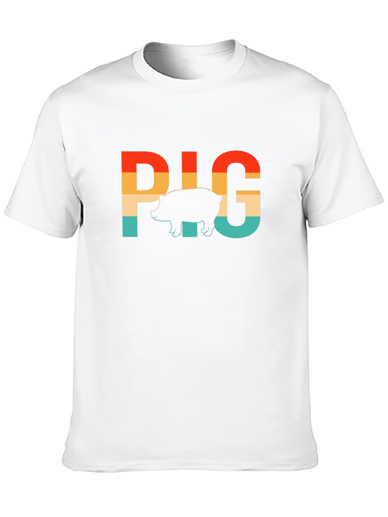 Retro Pig Graphic T-Shirt - Farm Animal Tee