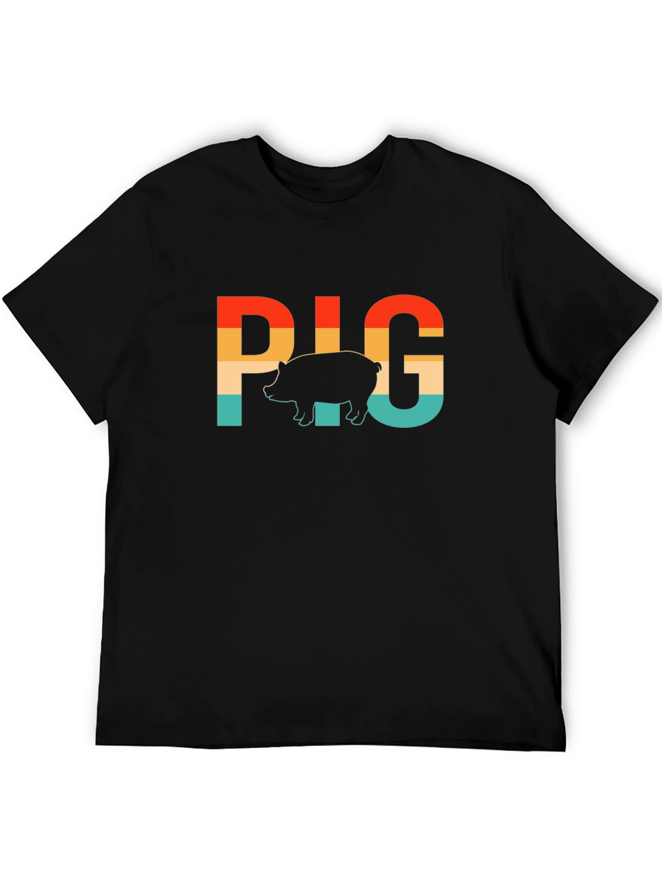 Retro Pig Graphic T-Shirt - Farm Animal Tee