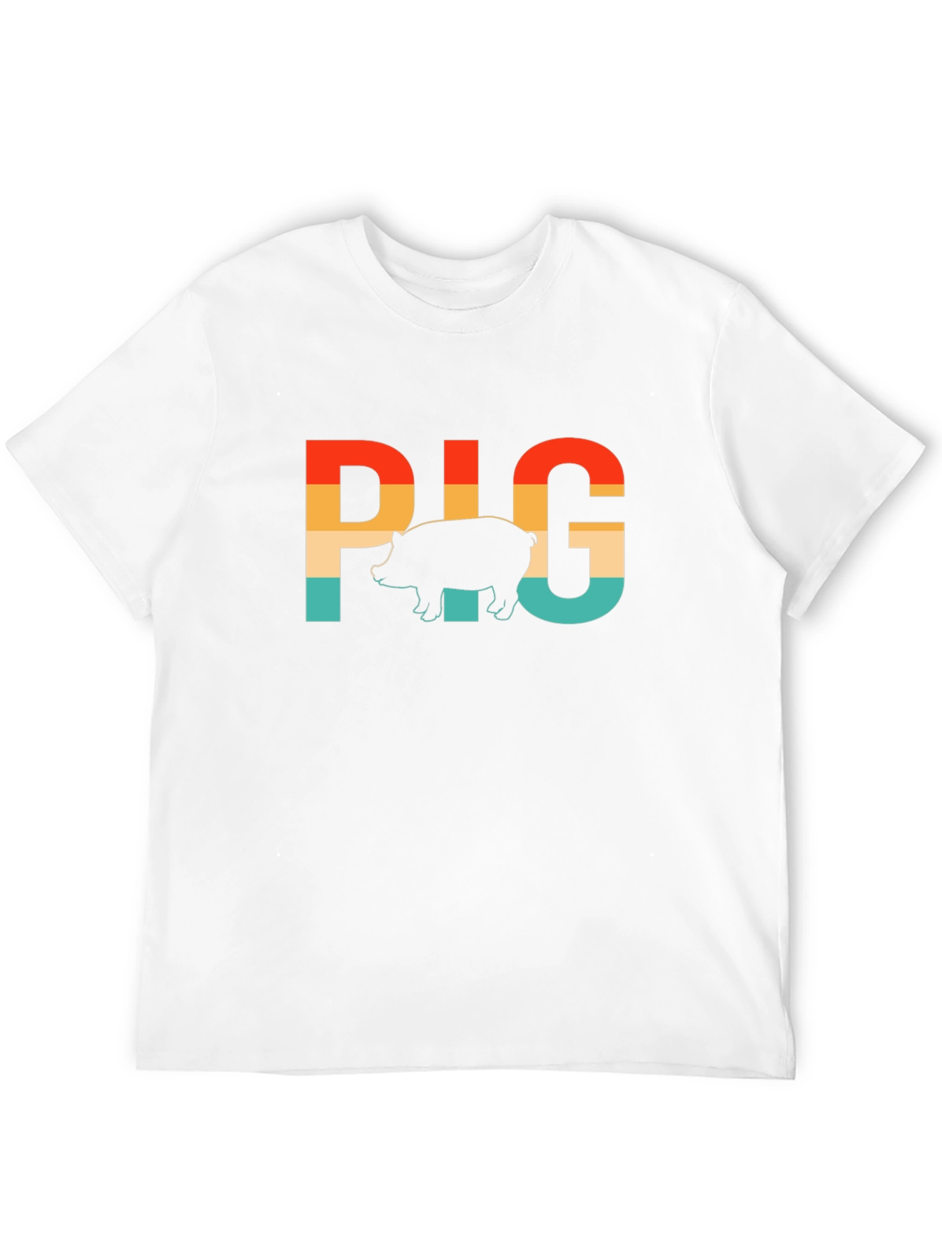 Retro Pig Graphic T-Shirt - Farm Animal Tee