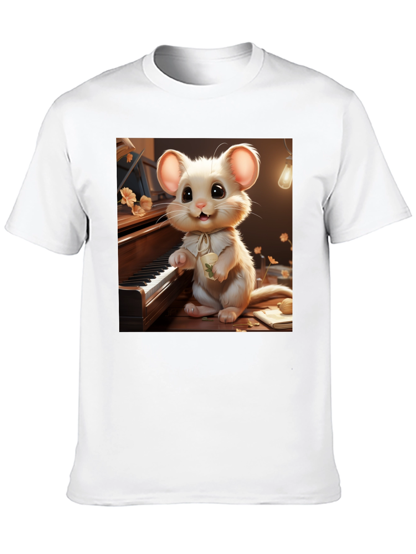 Cute Mouse Musician T-Shirt