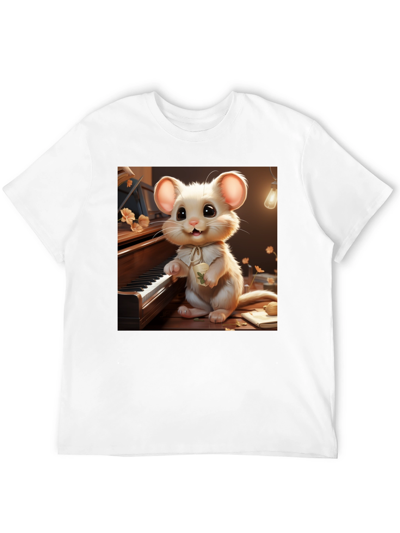 Cute Mouse Musician T-Shirt