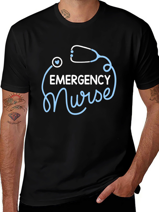 Emergency Nurse T-Shirt - Stethoscope Design