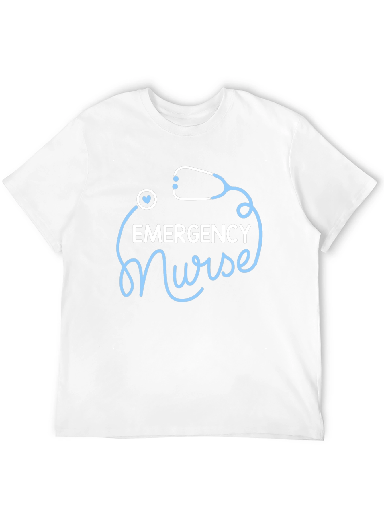 Emergency Nurse T-Shirt - Stethoscope Design