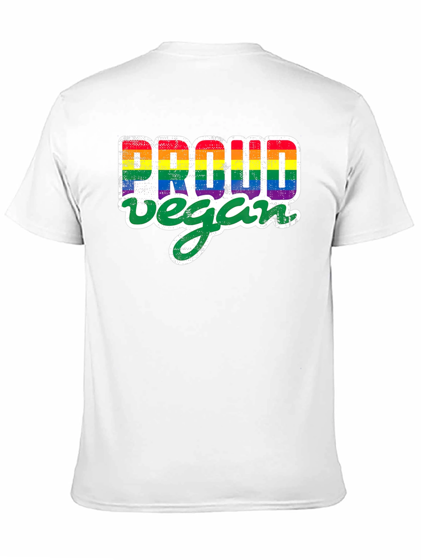 Proud Vegan Rainbow Graphic Tee - Black