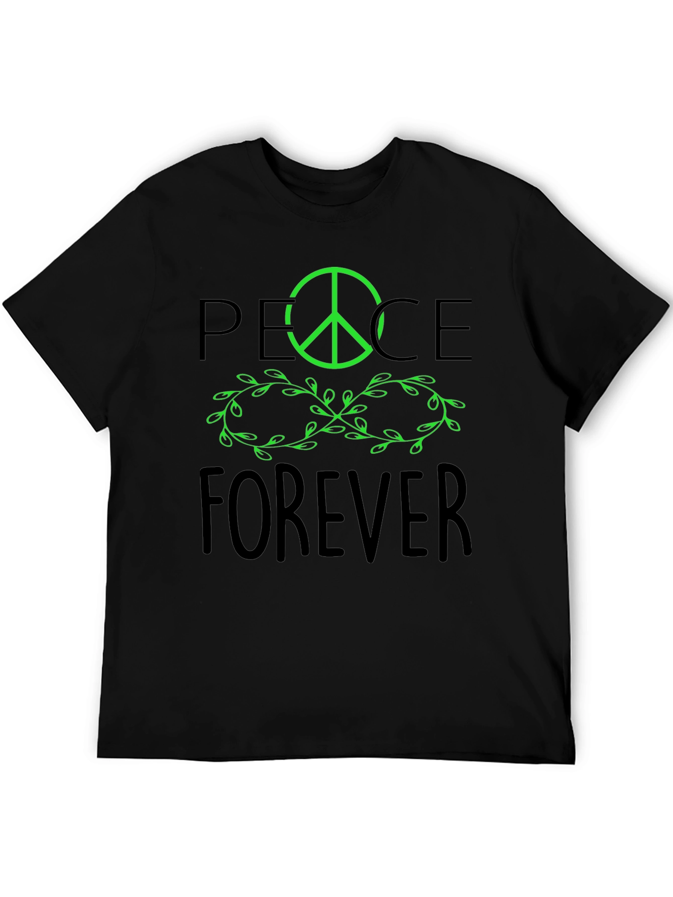 Peace Forever Black Graphic Tee