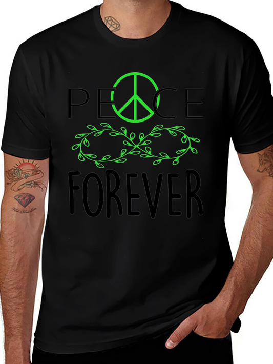 Peace Forever Black Graphic Tee