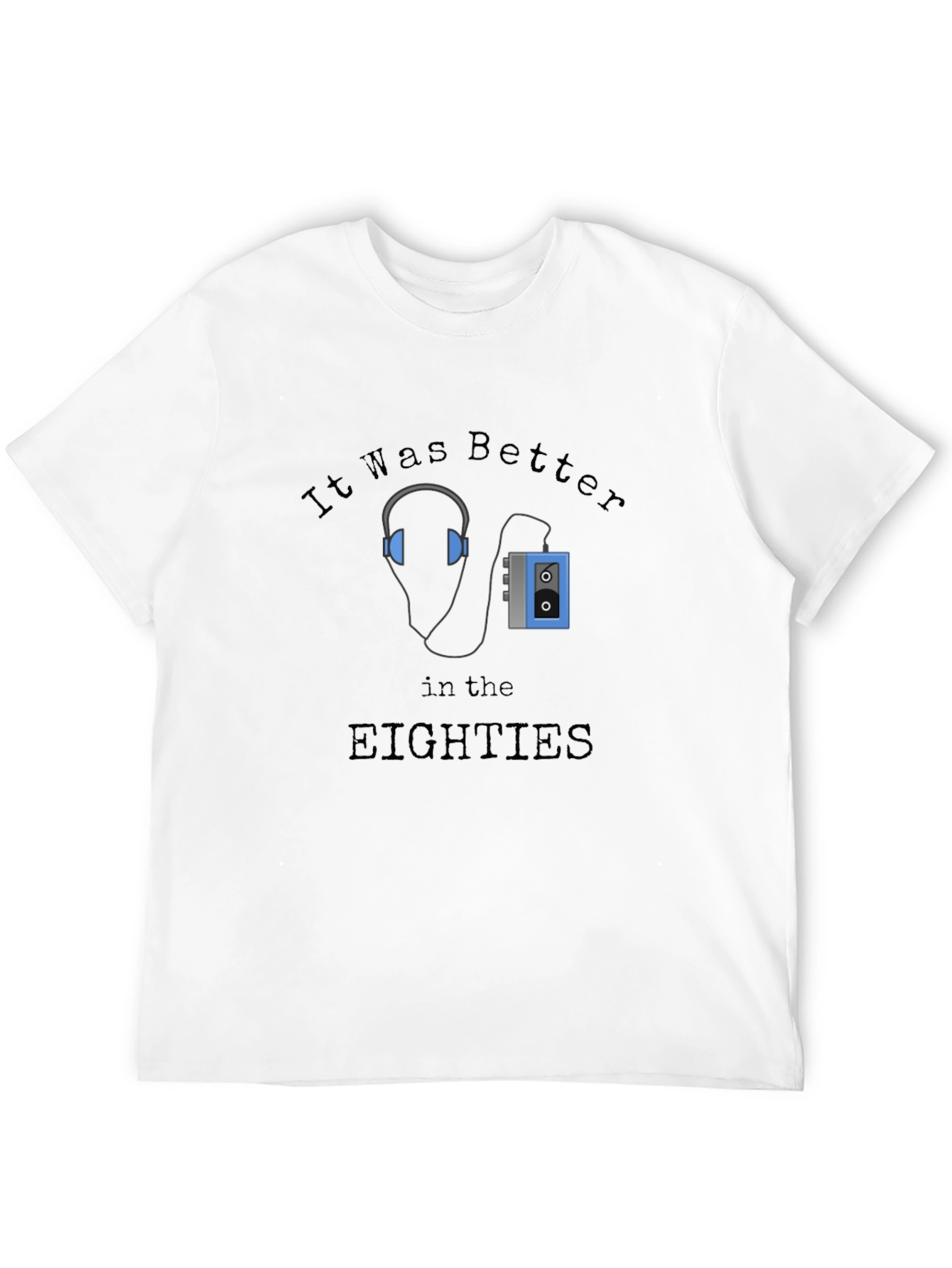 Retro 80s Cassette Player Graphic Tee