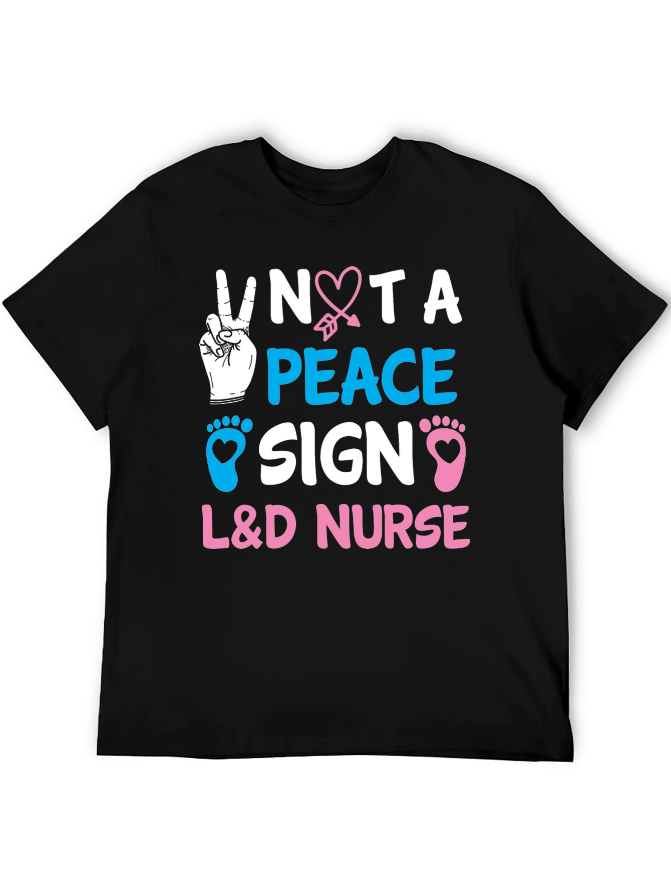 L&D Nurse - Peace Sign Graphic Tee