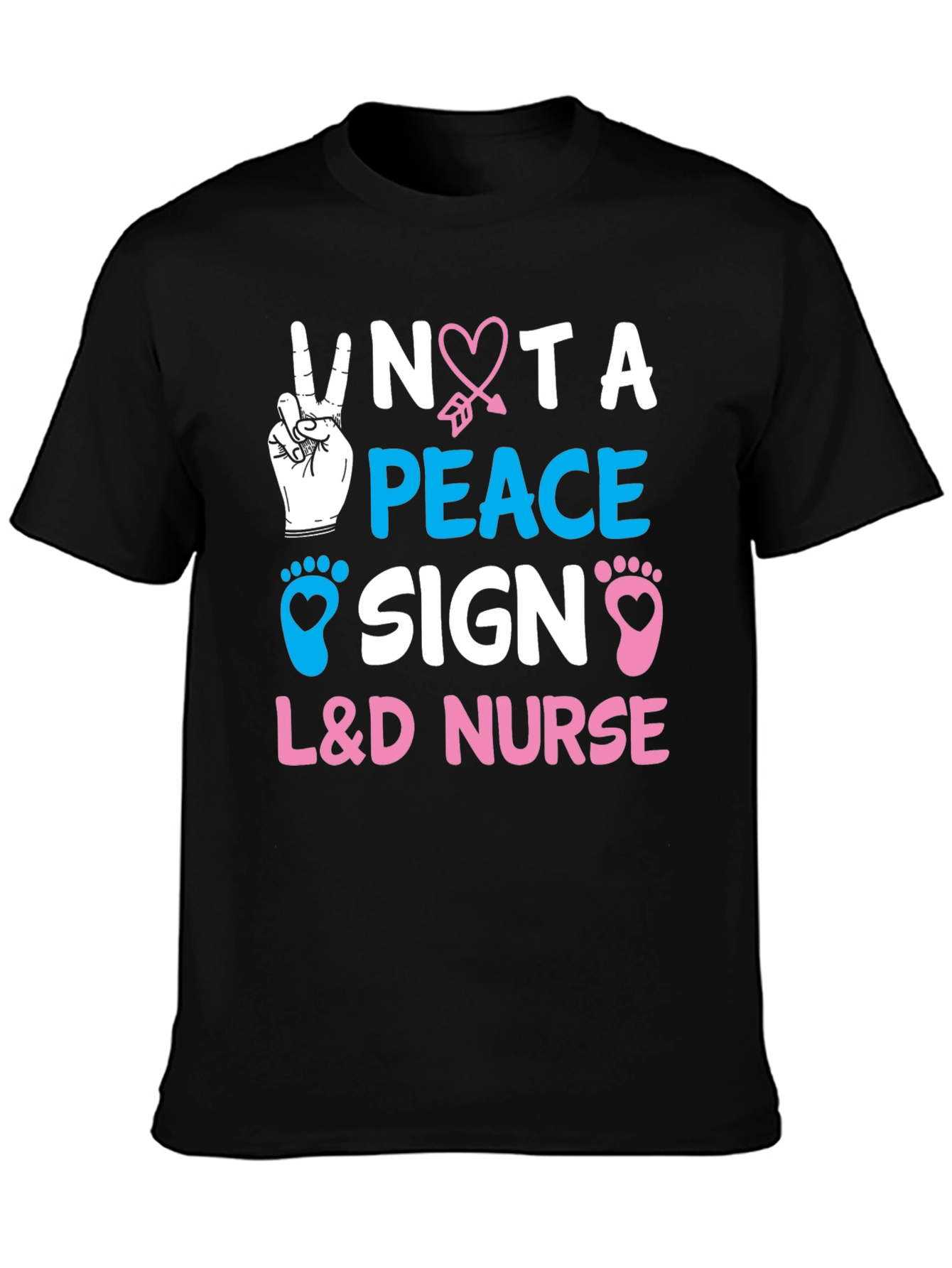 L&D Nurse - Peace Sign Graphic Tee