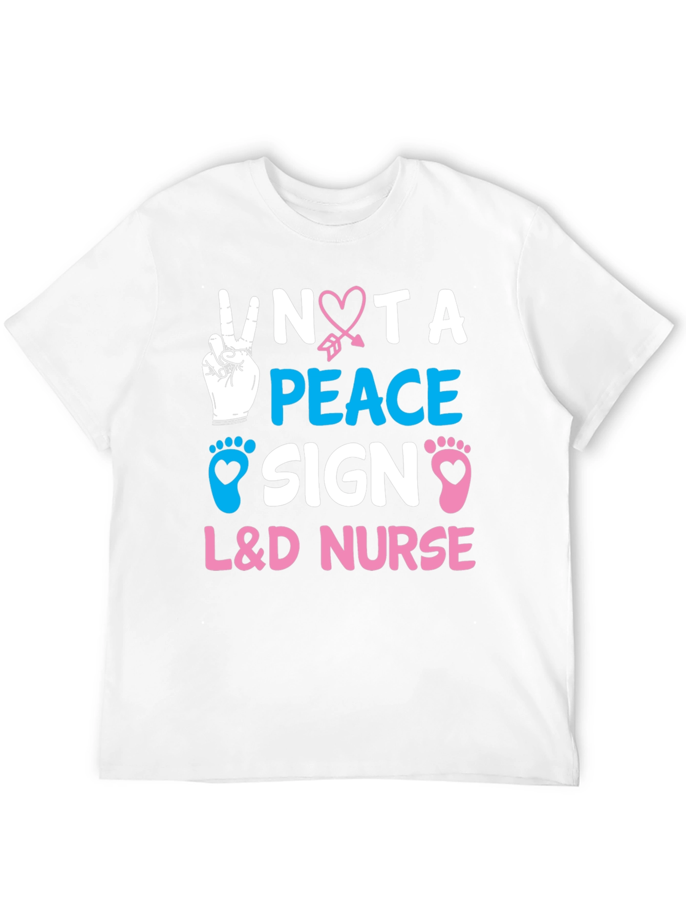 L&D Nurse - Peace Sign Graphic Tee
