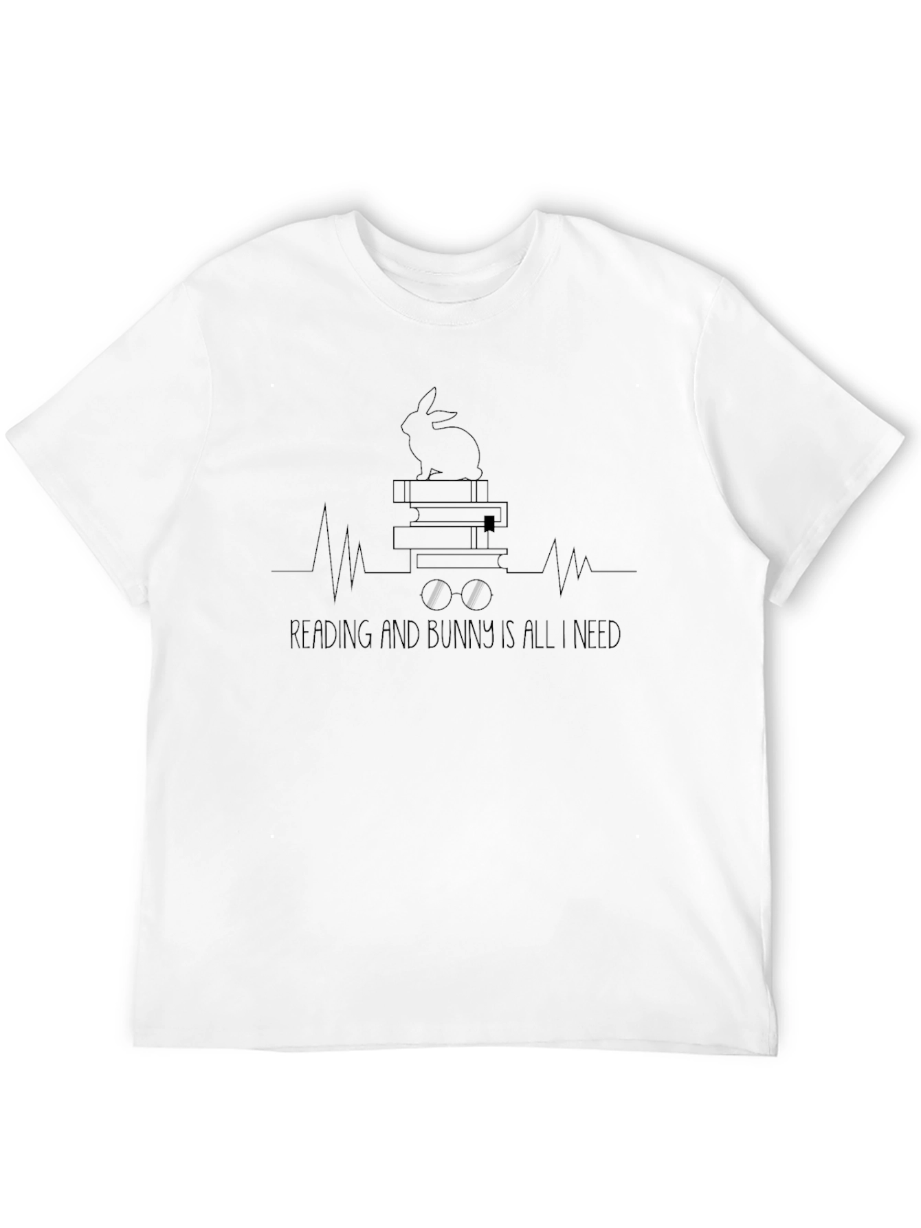 Reading and Bunny is All I Need Graphic T-Shirt