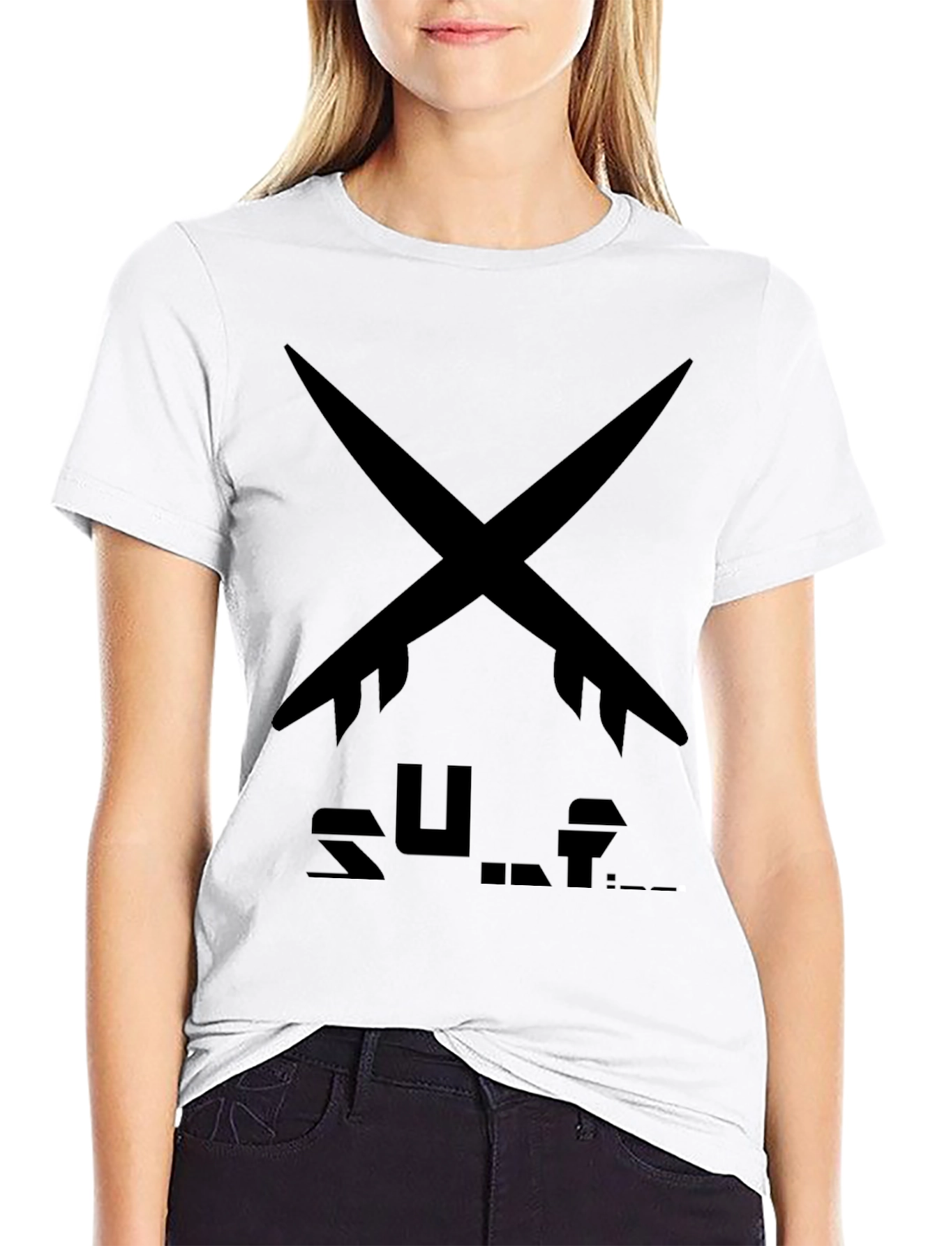 Surfboard Tee - Black Surf Design T-Shirt