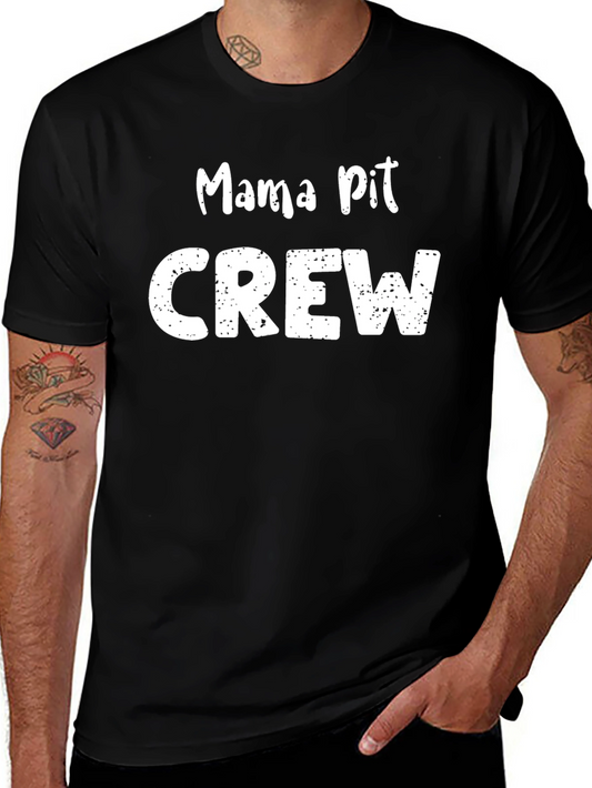 Mama Pit Crew Graphic Tee - Black T-Shirt