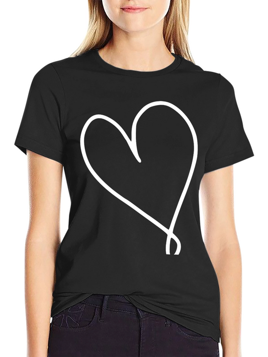 Heart Graphic Tee - Casual Style