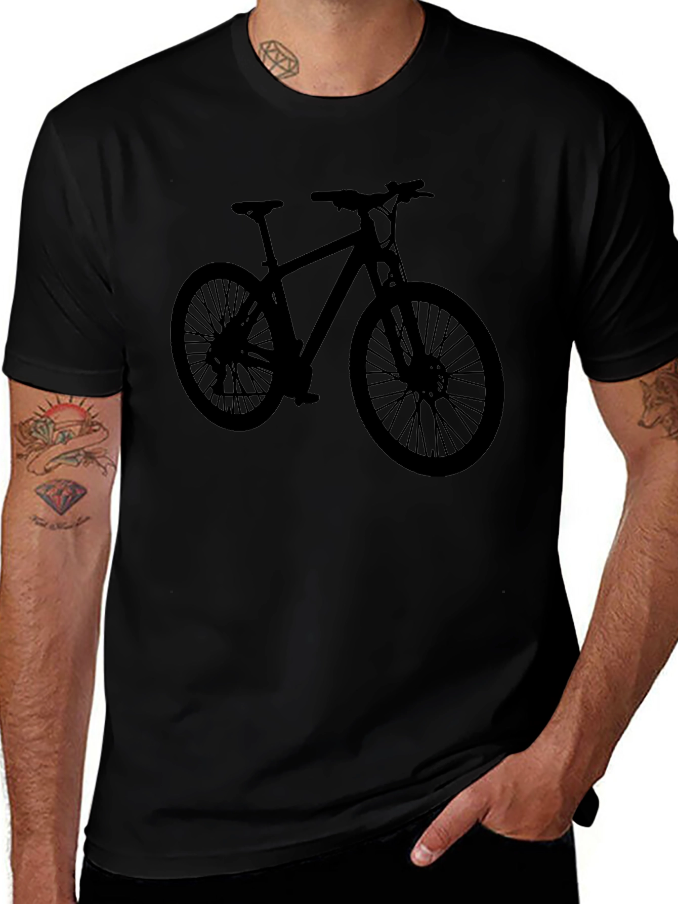 Mountain Bike Silhouette Black T-Shirt