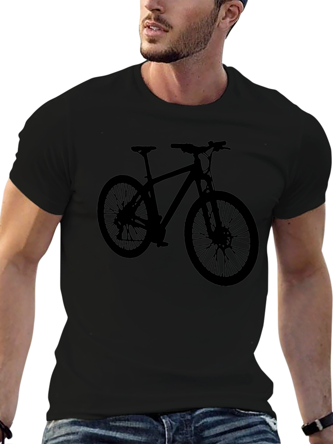 Mountain Bike Silhouette Black T-Shirt