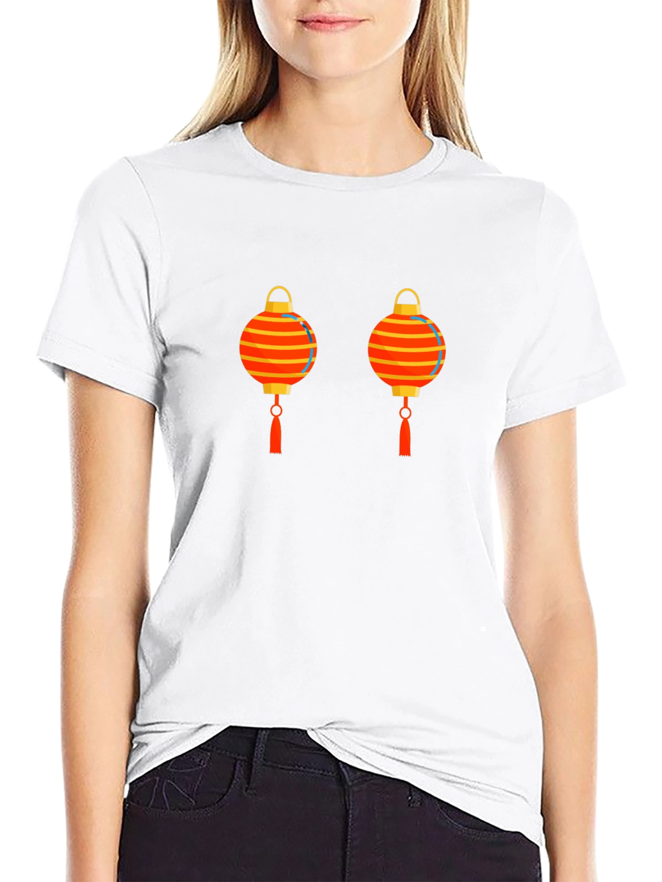 Lantern Graphic Black T-Shirt