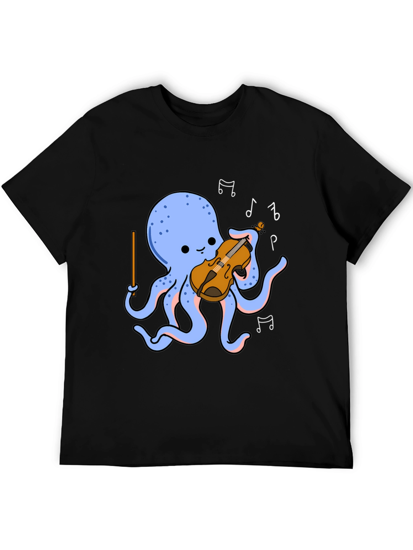 Octopus Musician T-Shirt - Cute Cartoon Violin Player Tee