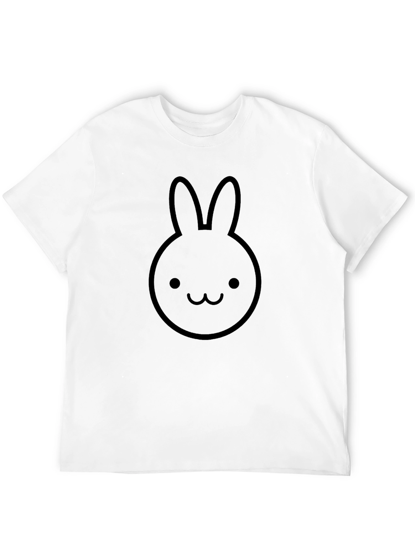 Bunny Graphic Tee - Cute Black Cotton T-Shirt