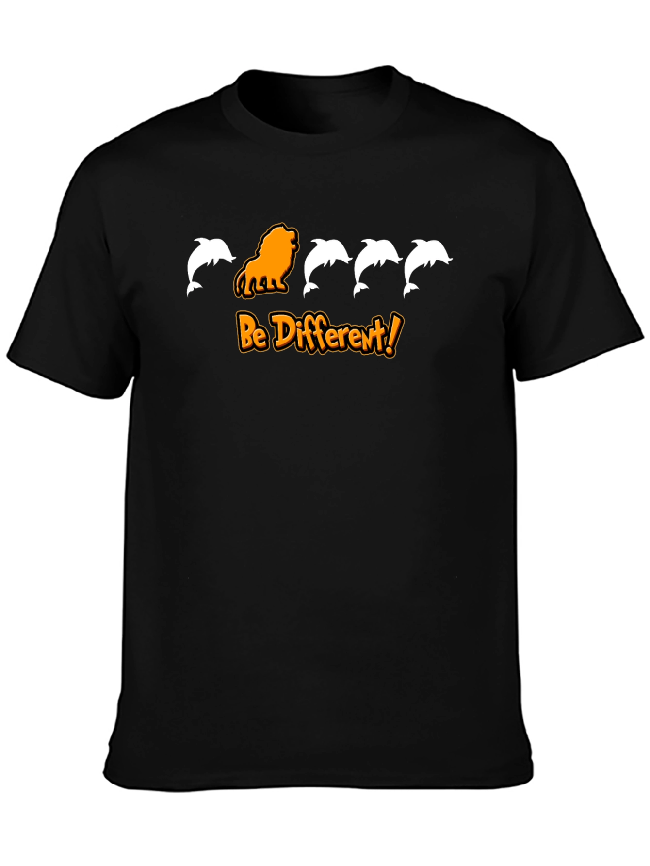 Be Different Graphic Tee - Lion and Dolphins