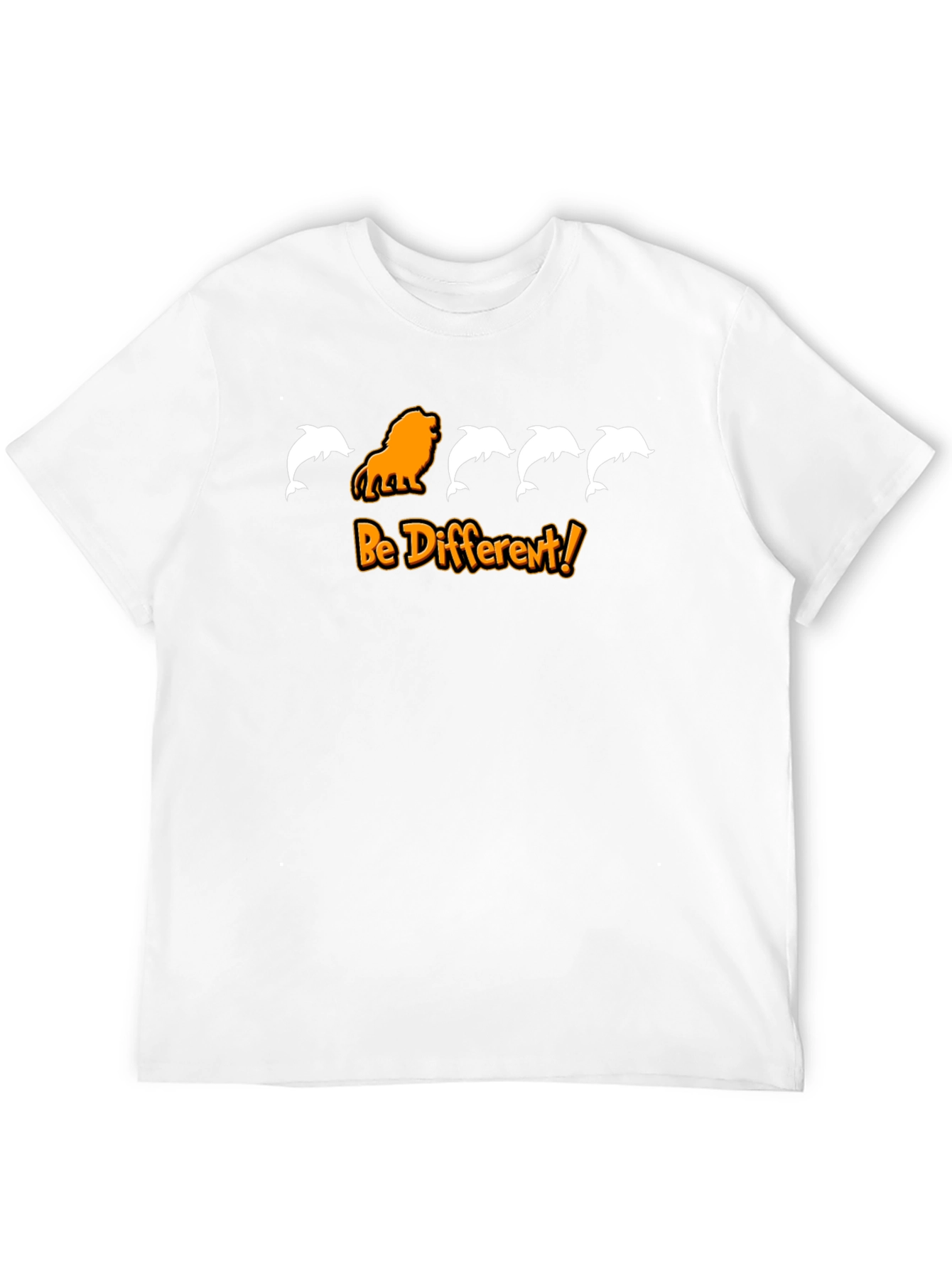 Be Different Graphic Tee - Lion and Dolphins