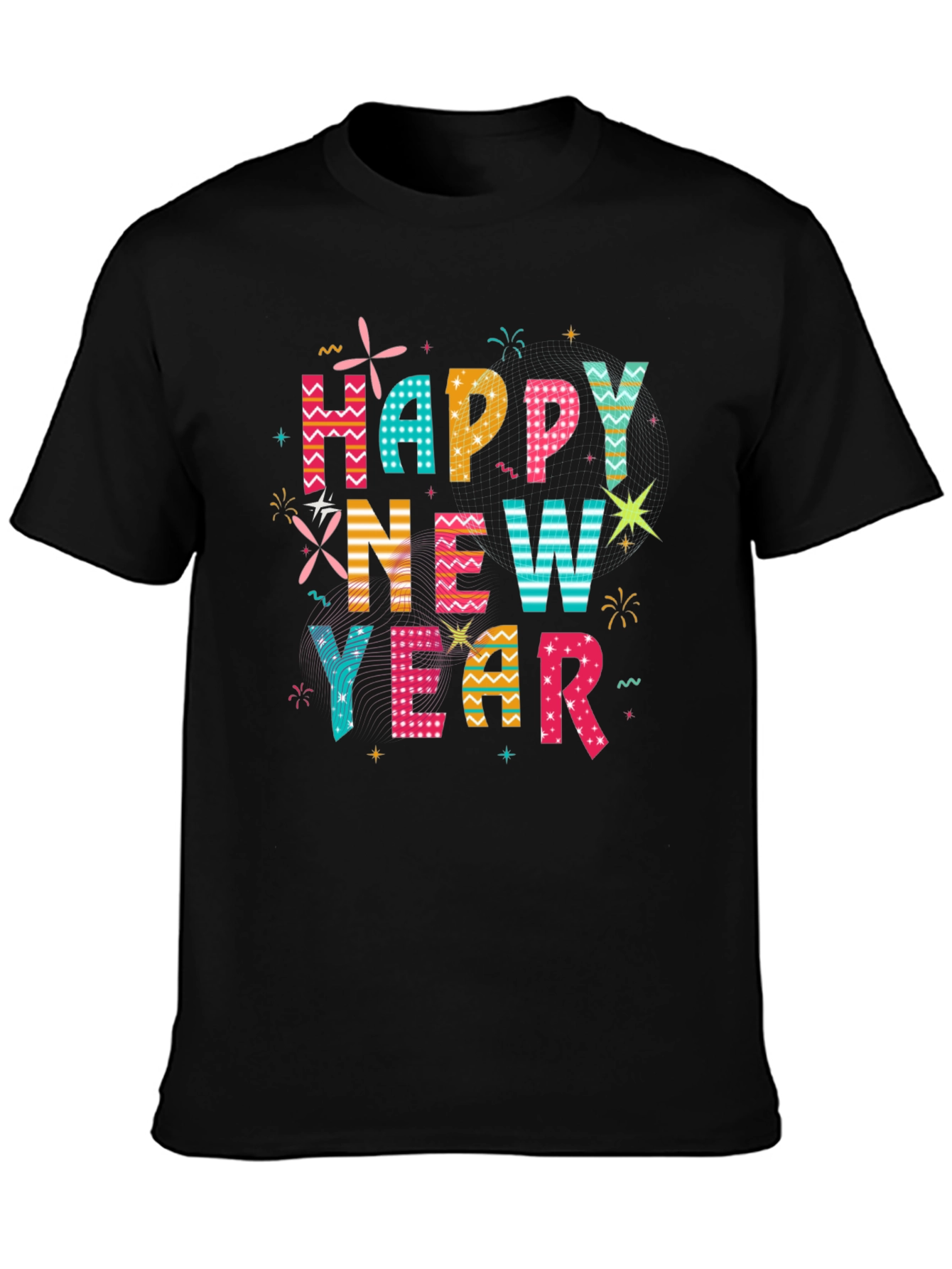 Happy New Year Graphic T-Shirt - Festive Holiday Tee