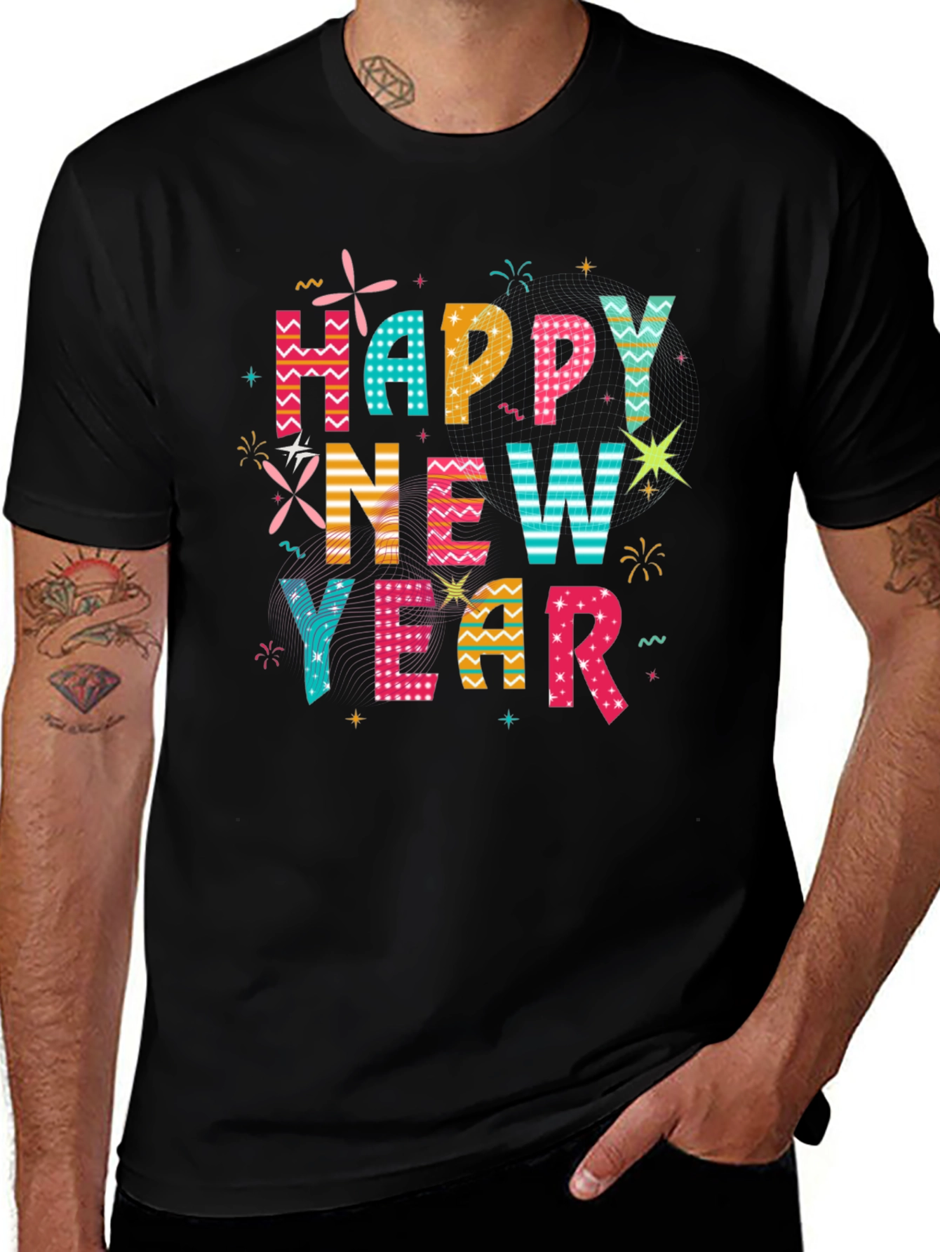 Happy New Year Graphic T-Shirt - Festive Holiday Tee