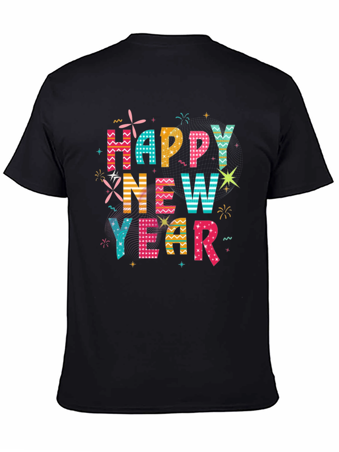 Happy New Year Graphic T-Shirt - Festive Holiday Tee