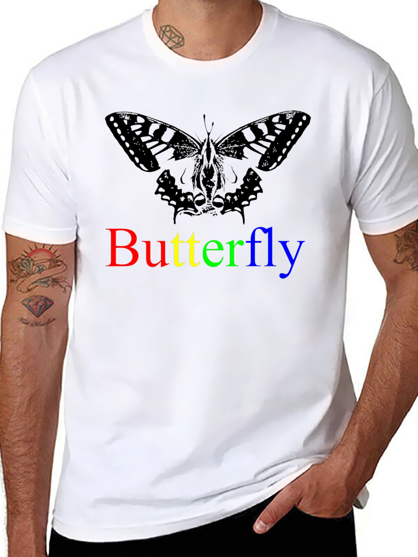 Butterfly Graphic Print T-Shirt