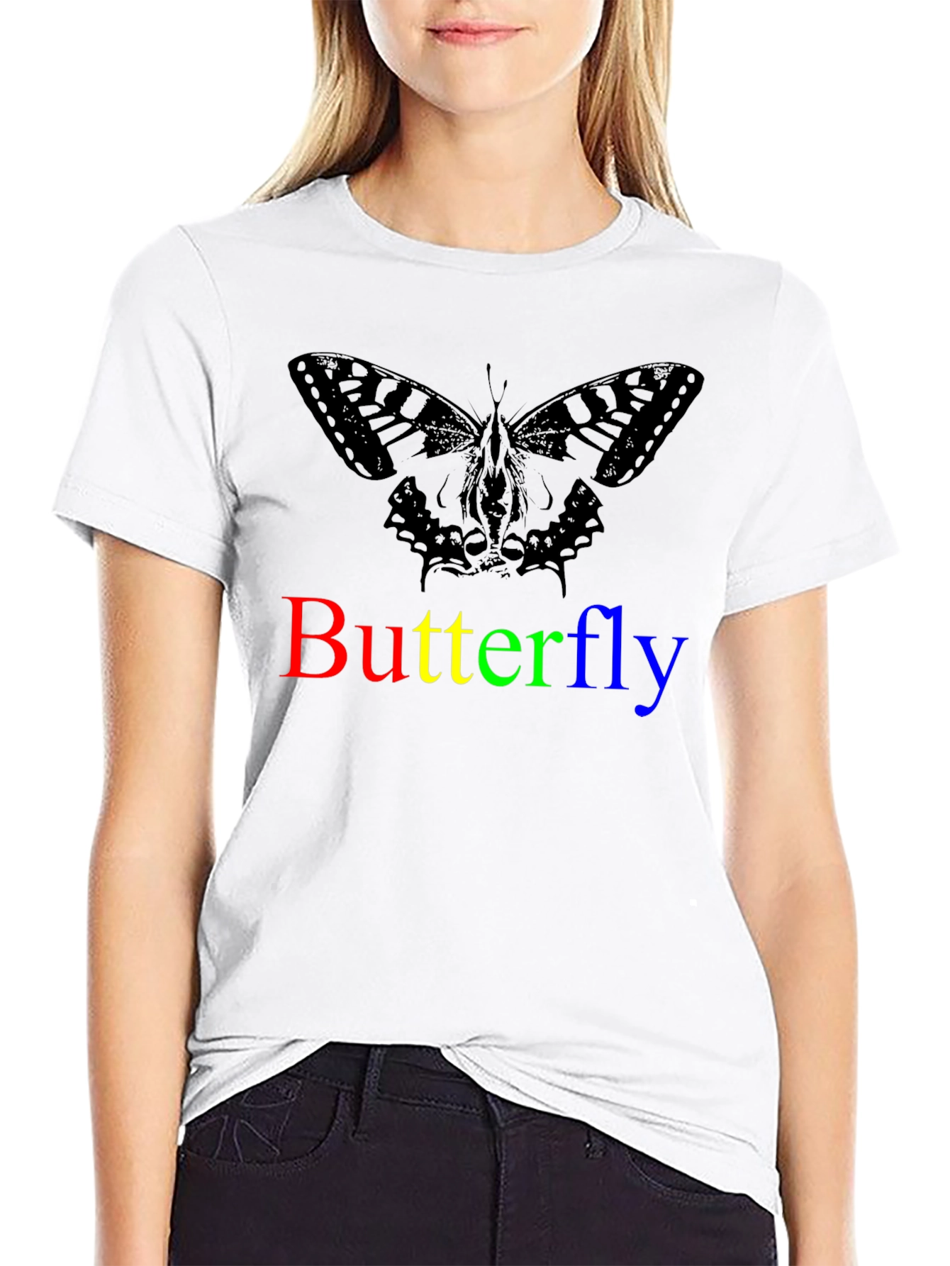 Butterfly Graphic Print T-Shirt