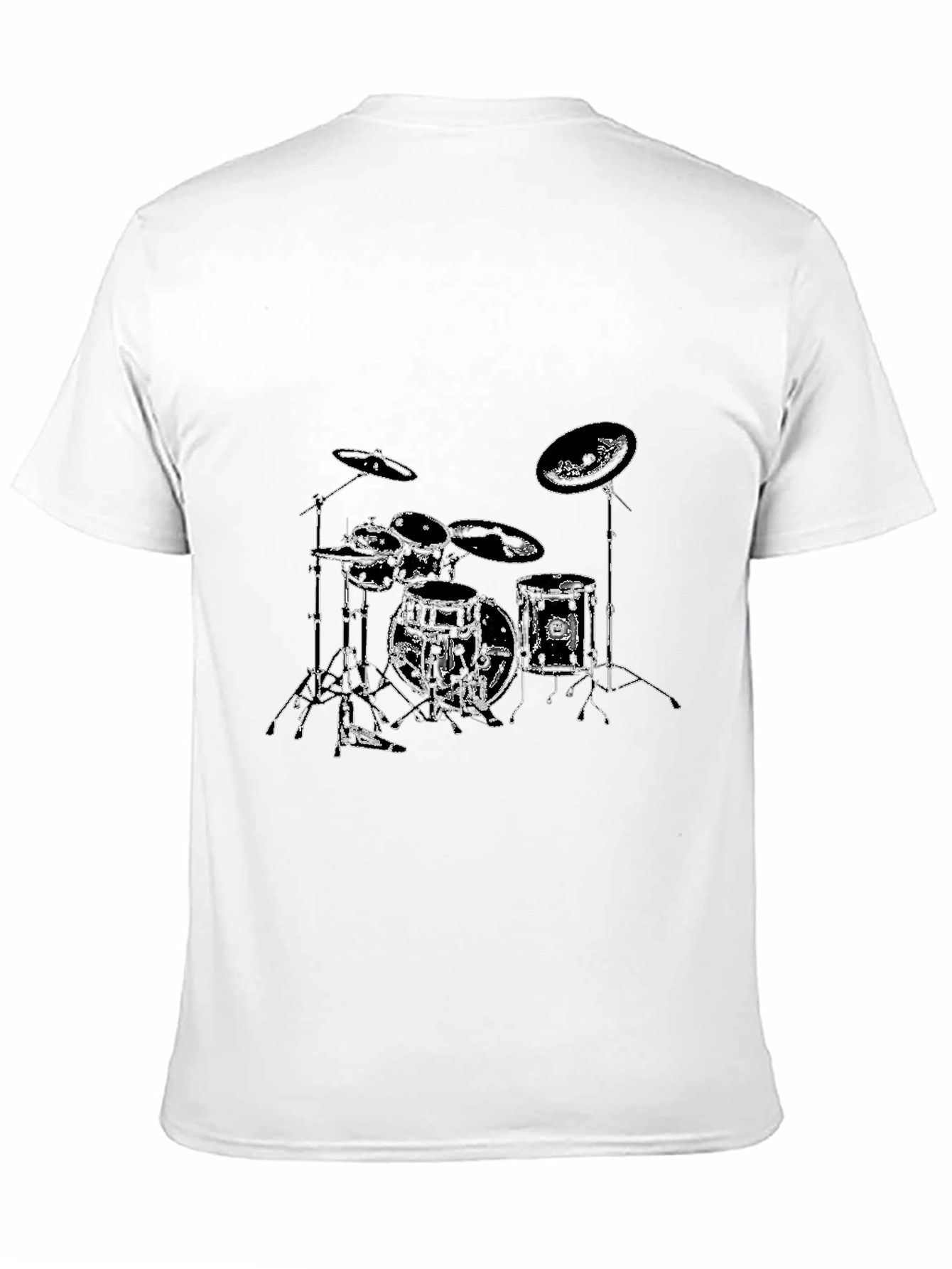 Drum Set Graphic Tee - Musicians Black T-Shirt