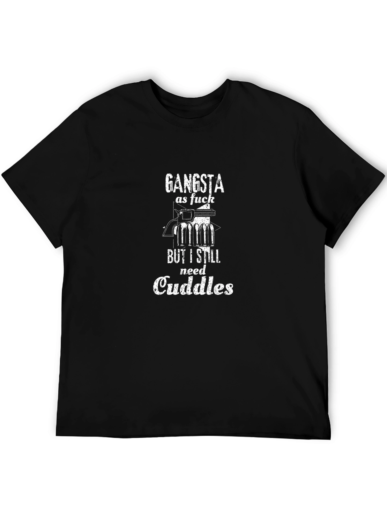 Gangsta Cuddles Graphic Tee - Black