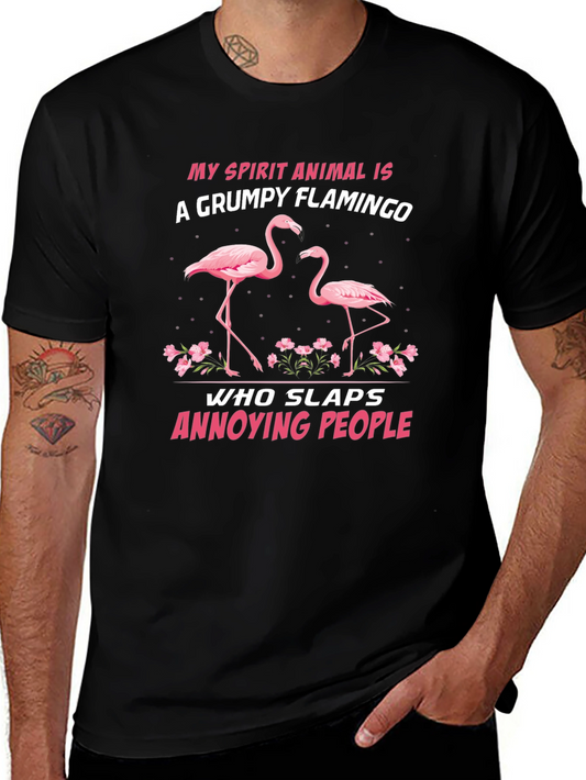 Grumpy Flamingo Graphic Tee