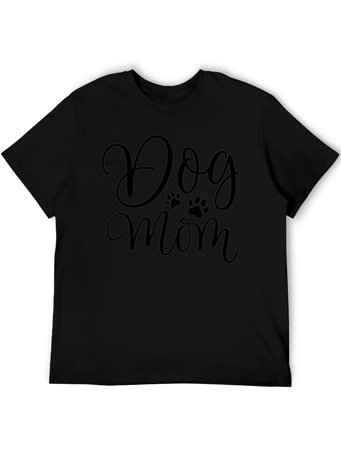 Dog Mom Black Graphic T-Shirt
