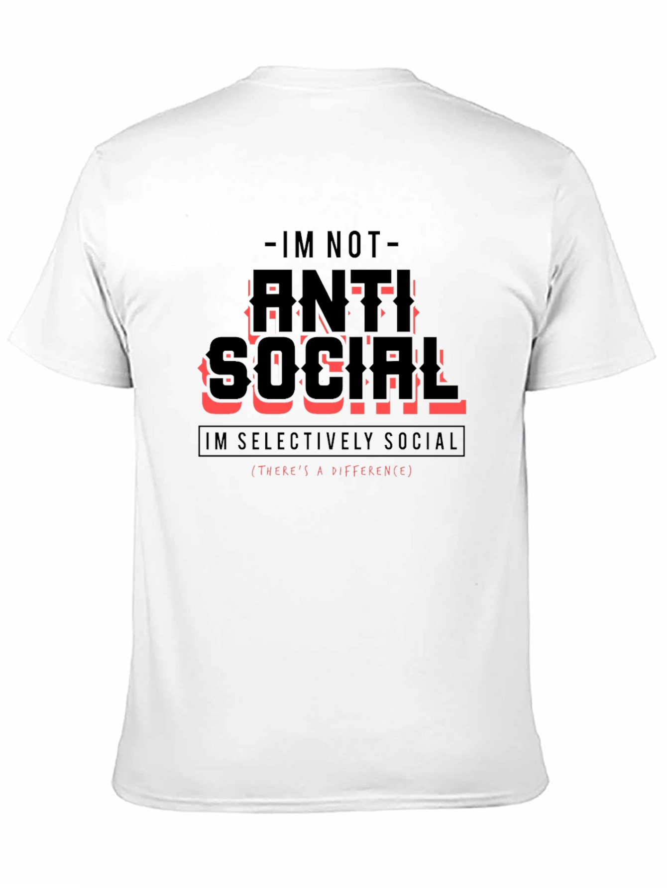 Anti Social Selectively Social Graphic T-Shirt