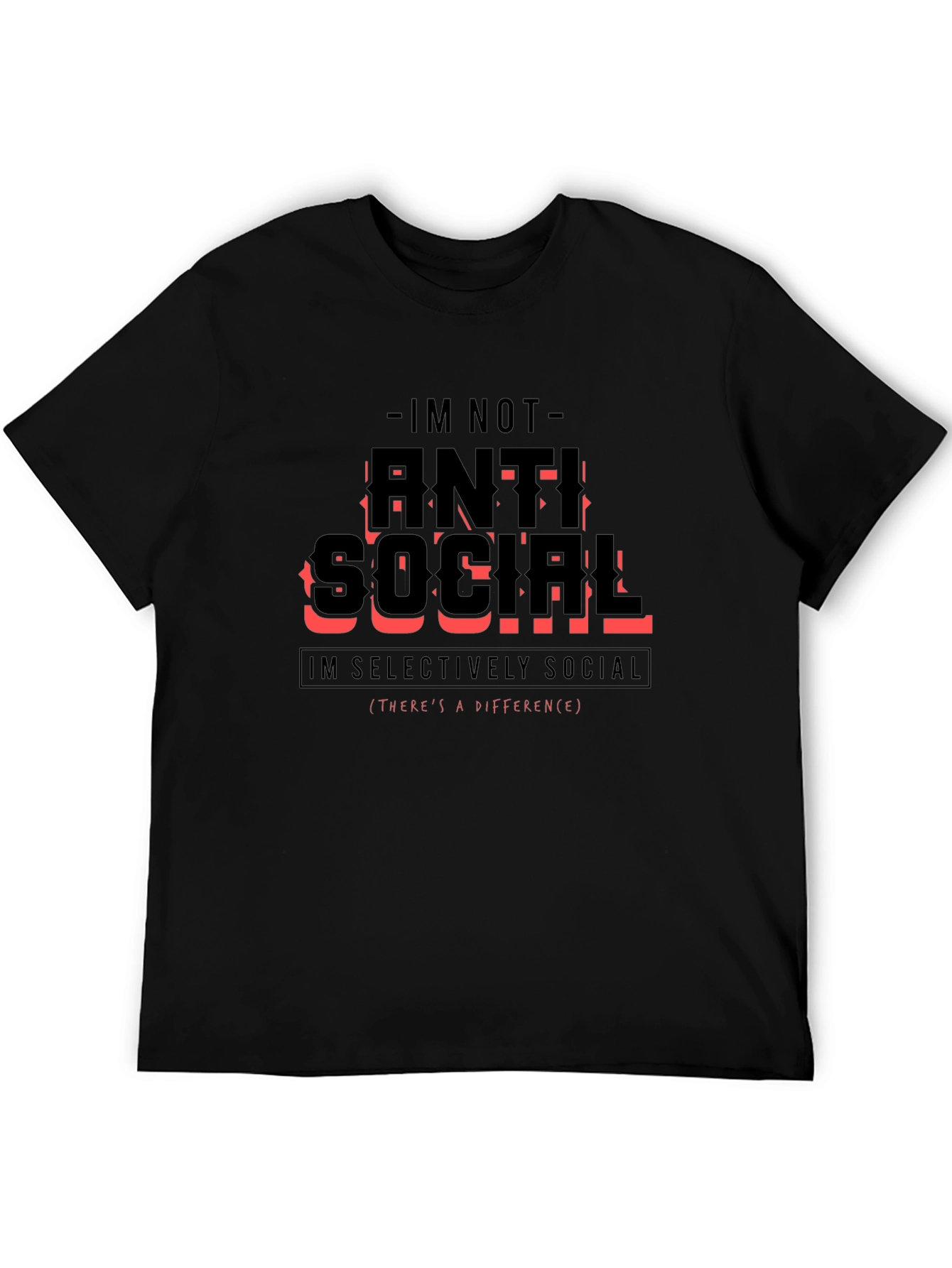Anti Social Selectively Social Graphic T-Shirt