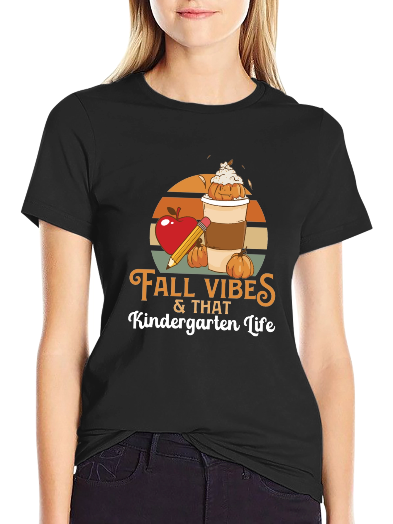 Fall Vibes Kindergarten Life T-Shirt