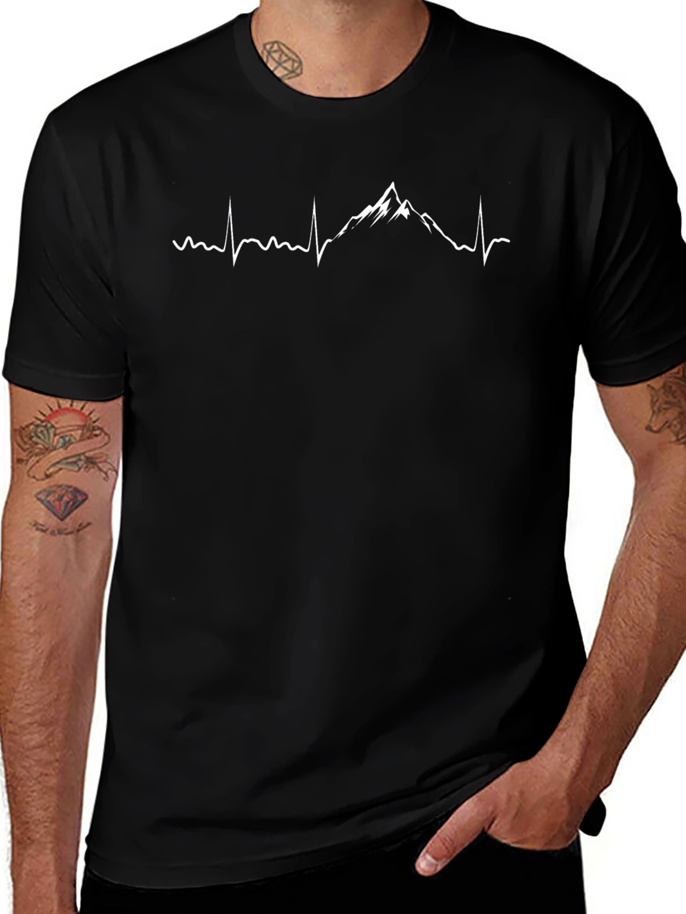 Mountain Heartbeat Tee - Black