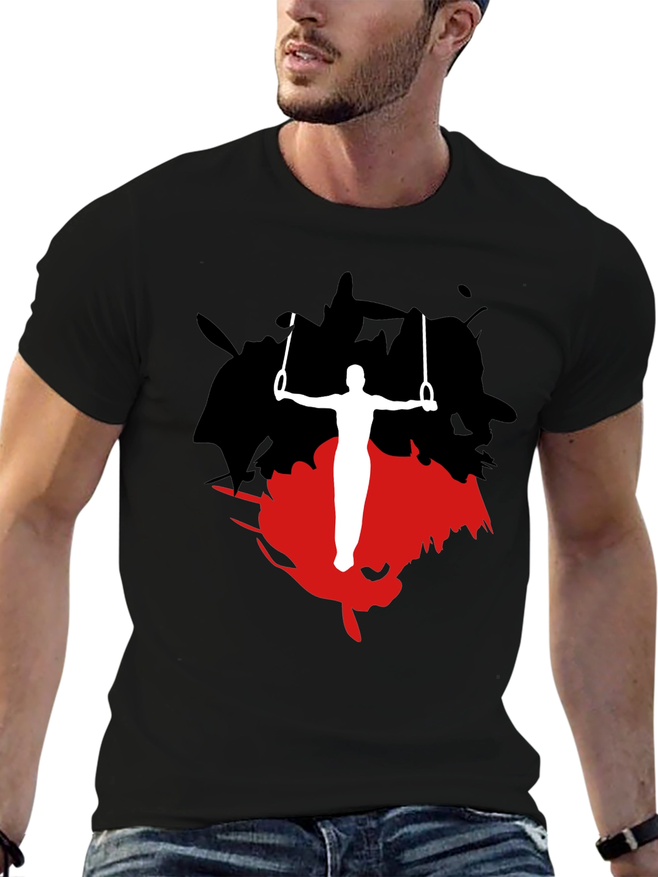 Gymnast Rings Graphic Tee - Black
