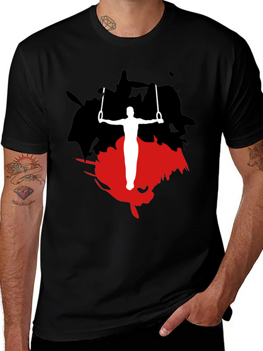 Gymnast Rings Graphic Tee - Black