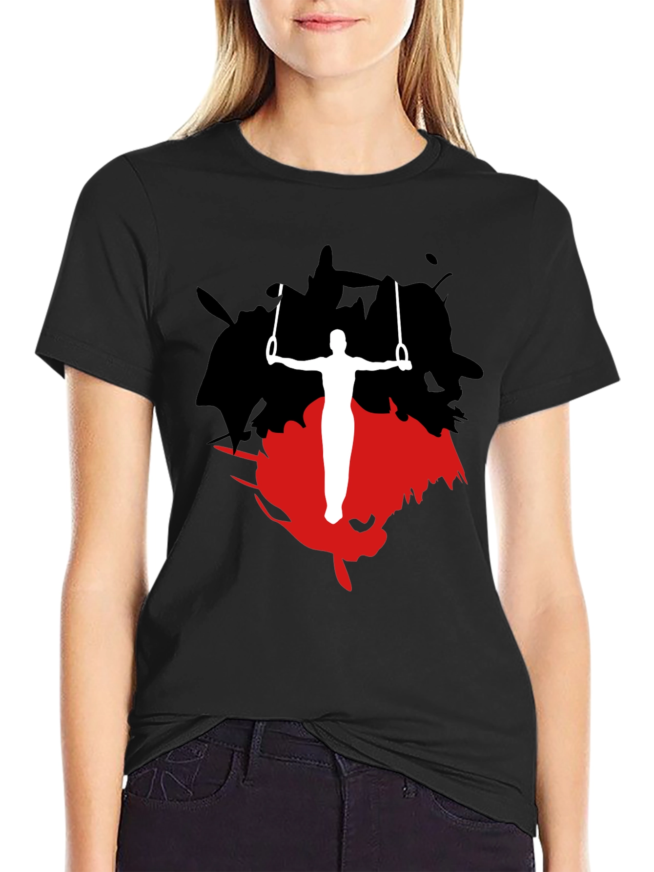 Gymnast Rings Graphic Tee - Black