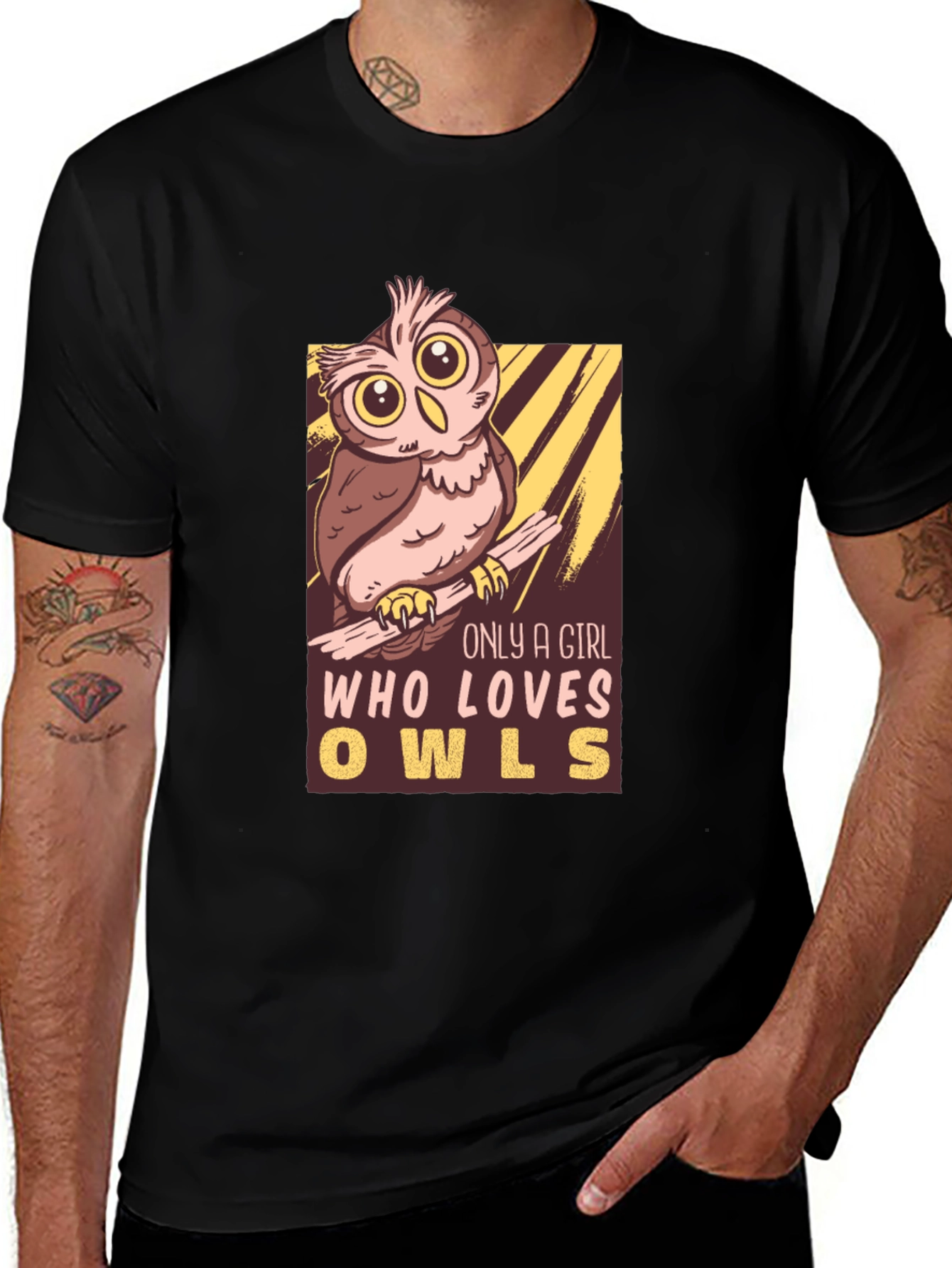 Owl Lover Graphic T-Shirt - Girls & Women