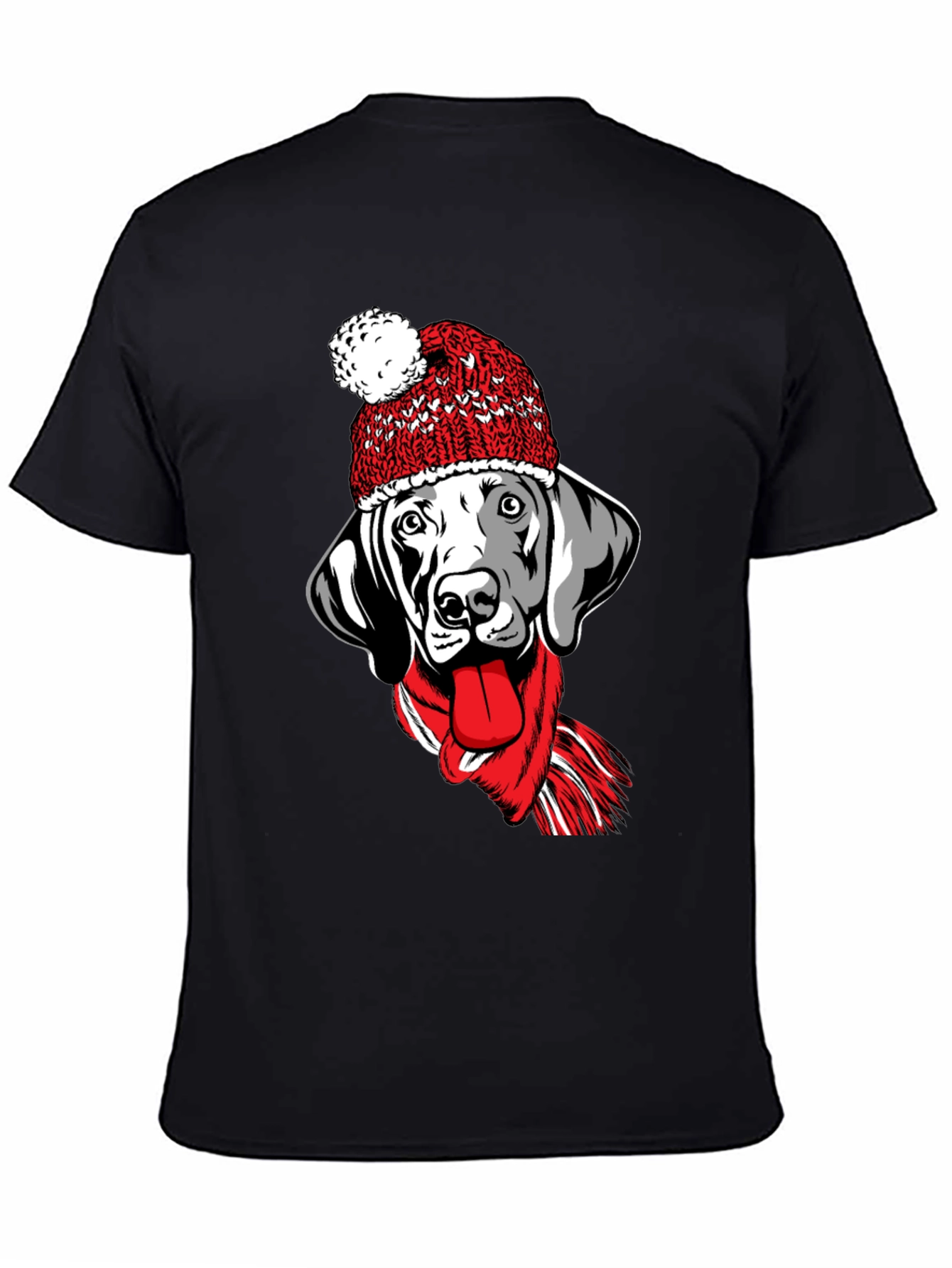 Dog with Hat & Scarf Graphic Tee