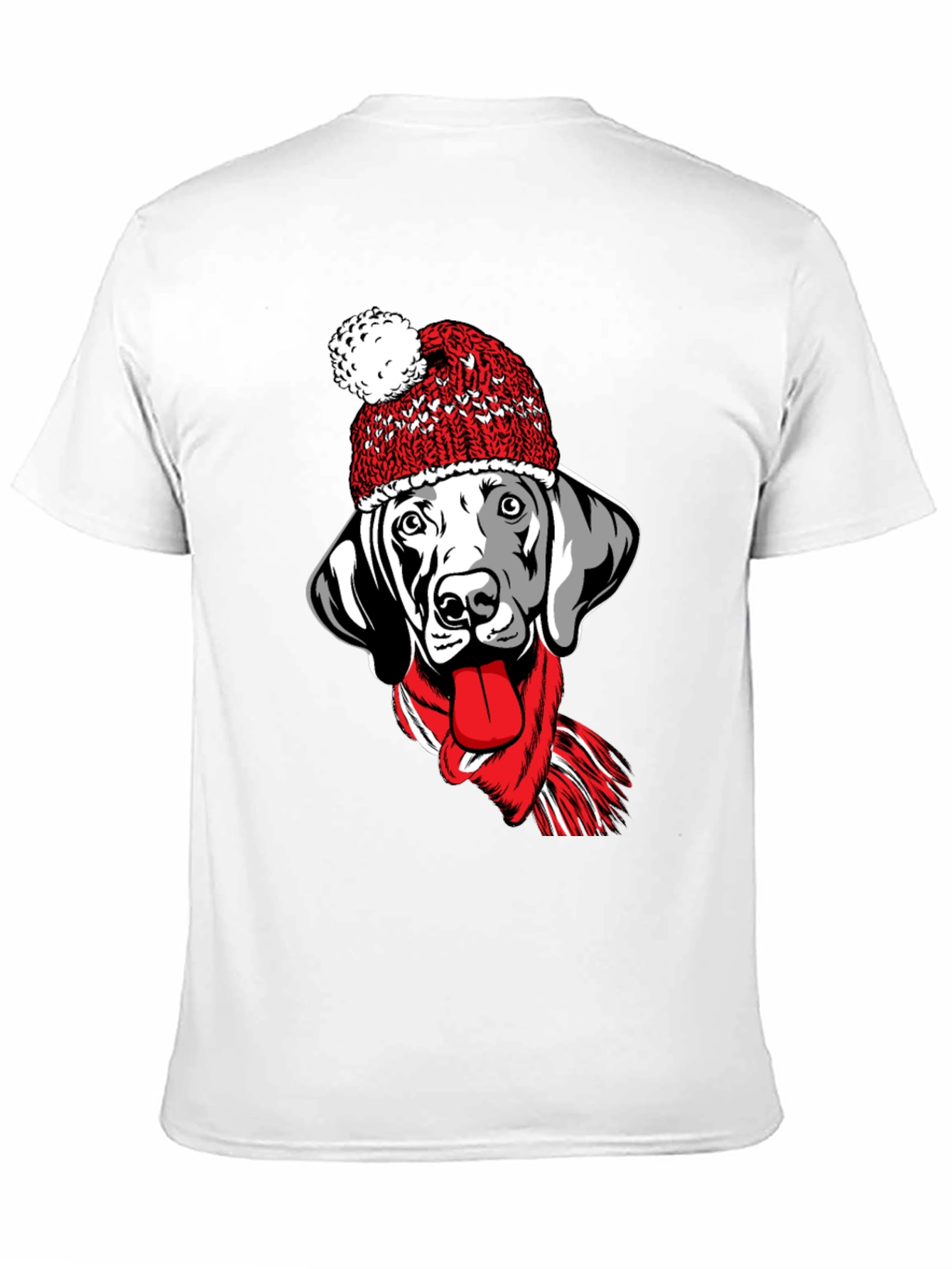 Dog with Hat & Scarf Graphic Tee