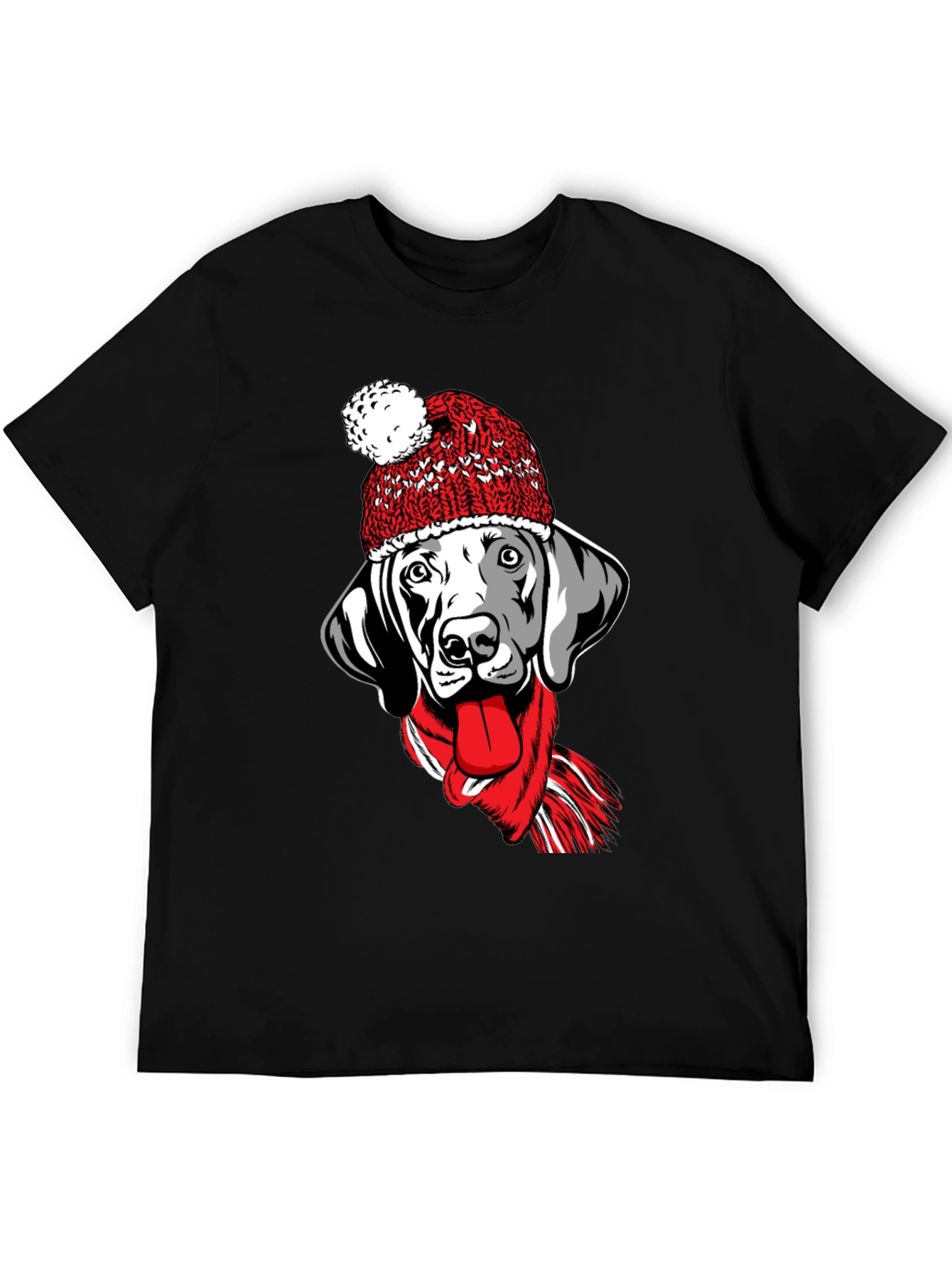 Dog with Hat & Scarf Graphic Tee