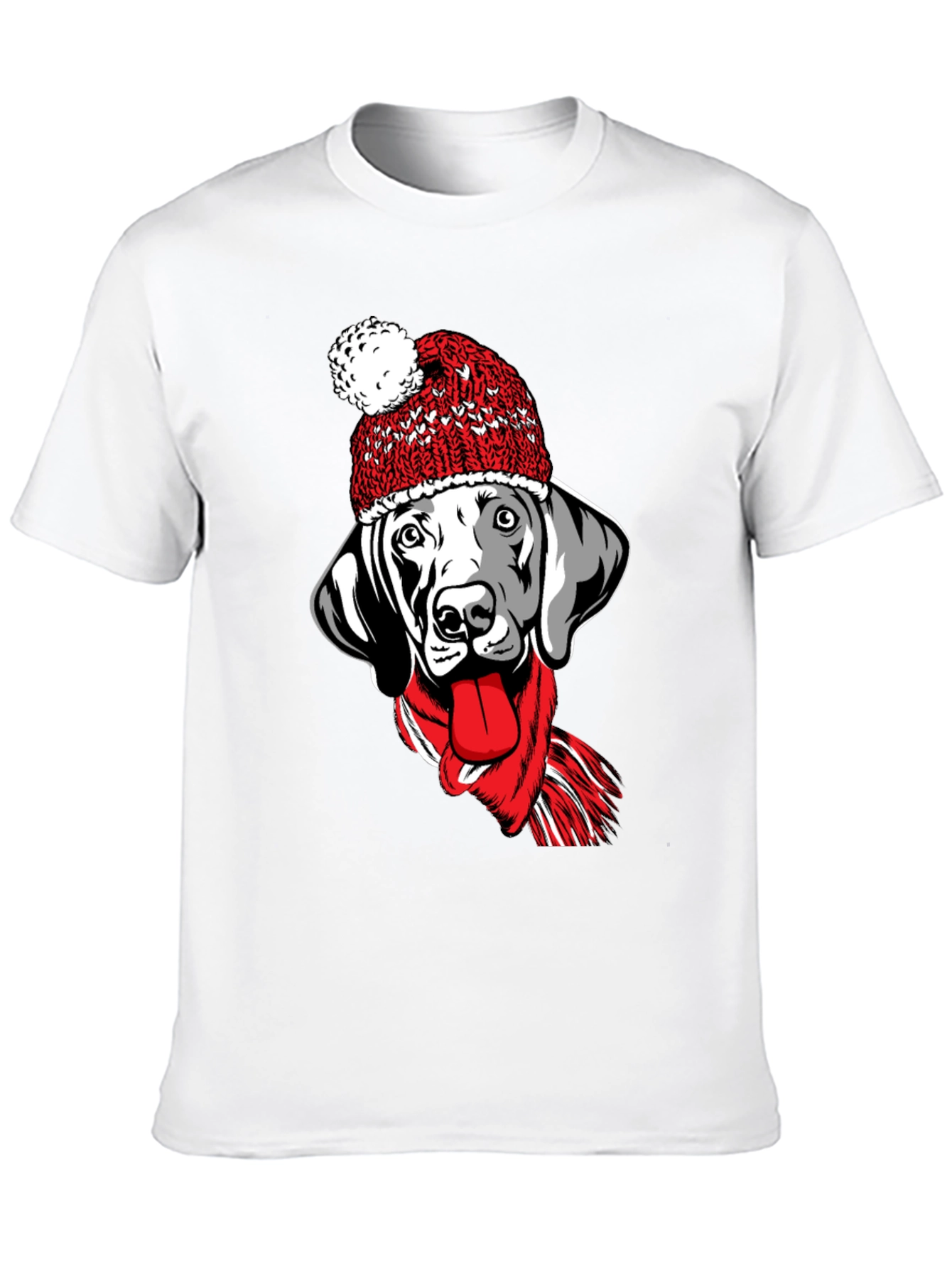 Dog with Hat & Scarf Graphic Tee